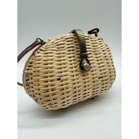 PATRICIA NASH Nissaki rattan mini crossbody bag + Dust bag NATURAL - Picture 6 of 11